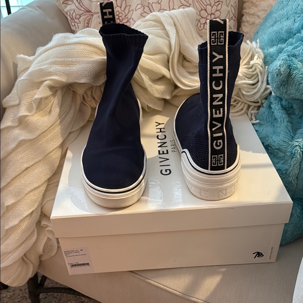 Givenchy Dark Blue High-Top Sneakers